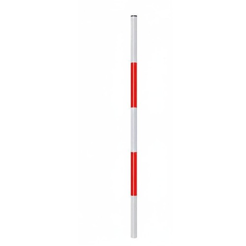 Red and white survey - red, pole